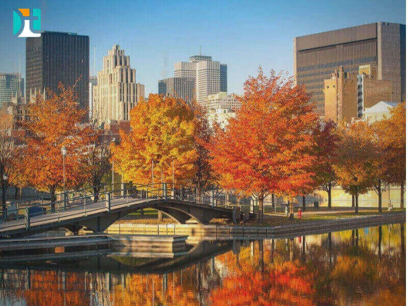 Parque em Montreal do Canadá