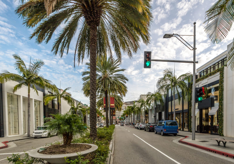 Imagem das ruas de Beverly Hills