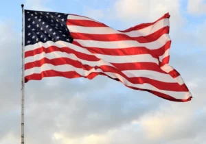 imagem de uma bandeira do Estados Unidos