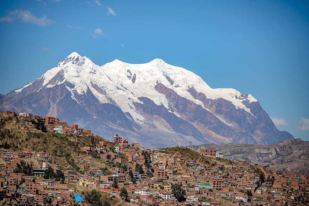 Montanha Illimani na Bolívia 