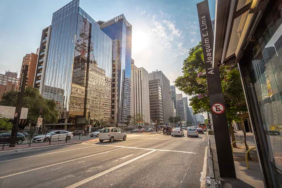 Vista da Avenida Joaquim E. Lima em São Paulo