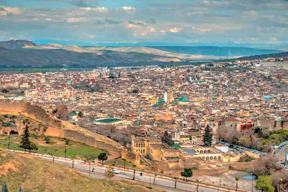 Vista panorâmica da cidade de Fez, Marrocos.